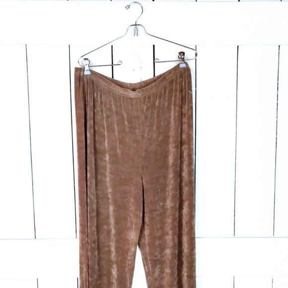 Vintage Pants - 90s vintage wide leg palazzo ribbed stretch pants